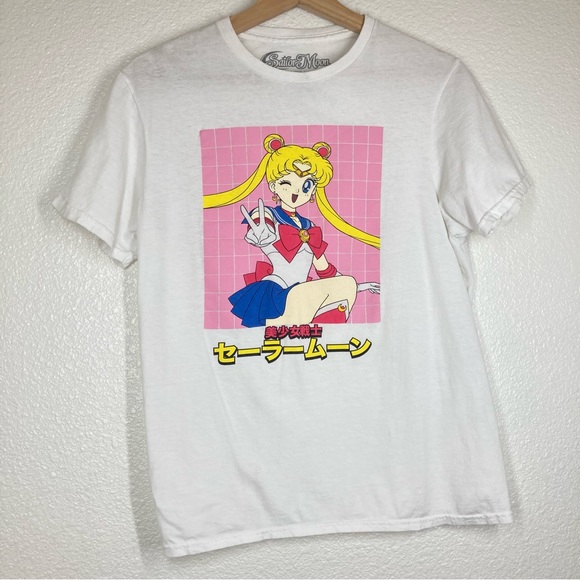 Sailor Moon Womens Tee Shirt White Medium CottonShort Sleeve CrewNeck - Picture 4 of 9